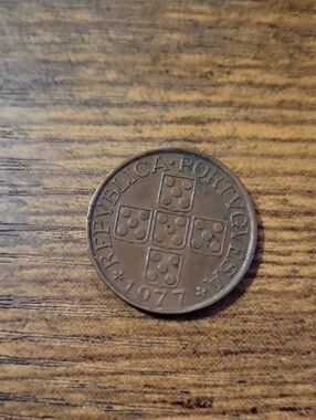 Vintage 1977 Portugal 50 Centavos Coin- Bronze Tones